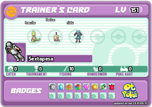 Sextapesa Card otPokemon.com