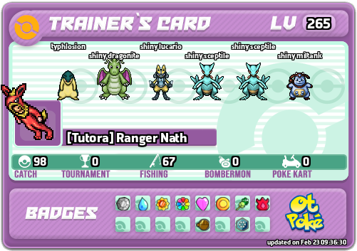 [Tutora] Ranger Nath Card otPokemon.com