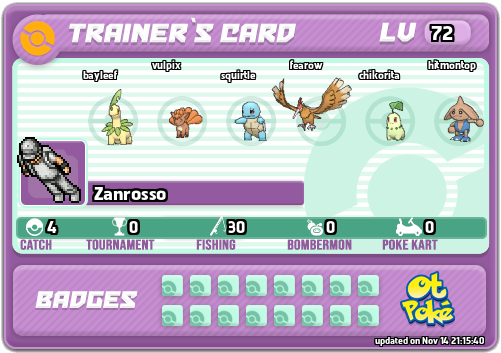 Zanrosso Card otPokemon.com