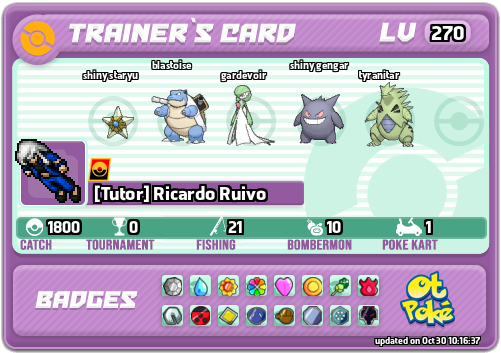[Tutor] Ricardo Ruivo Card otPokemon.com