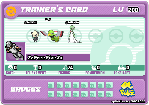 Zz Free Five Zz Card otPokemon.com