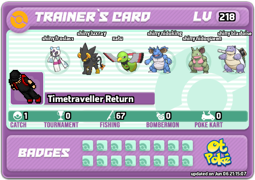 Timetraveller Return Card otPokemon.com