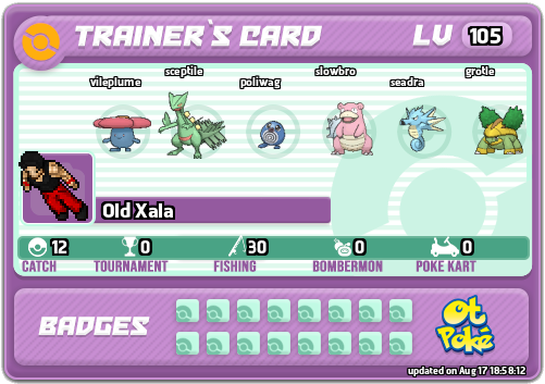Old Xala Card otPokemon.com