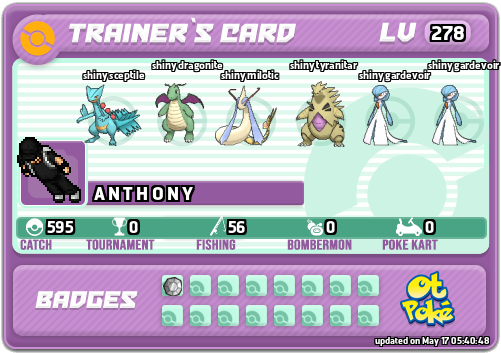 A N T H O N Y Card otPokemon.com