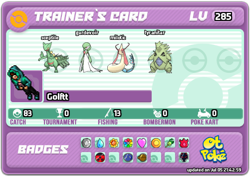Golftt Card otPokemon.com