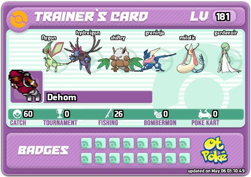 Dehom Card otPokemon.com