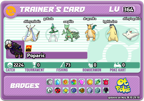 Poparic Card otPokemon.com