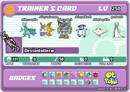 Deviantotterw Card otPokemon.com