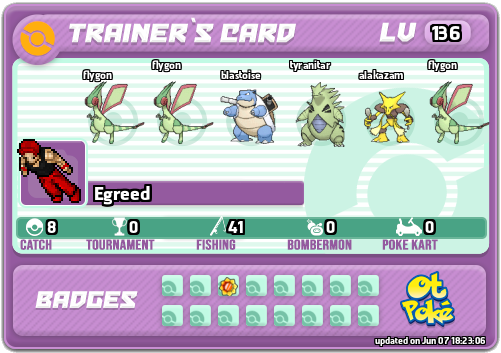Egreed Card otPokemon.com