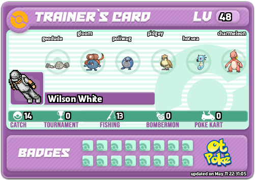Wilson White Card otPokemon.com