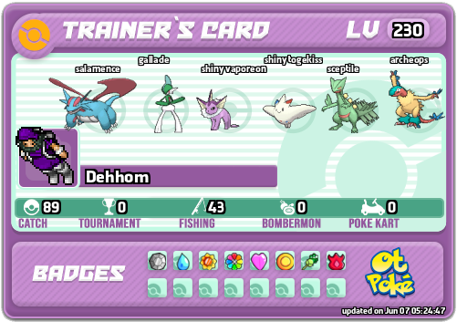 Dehhom Card otPokemon.com