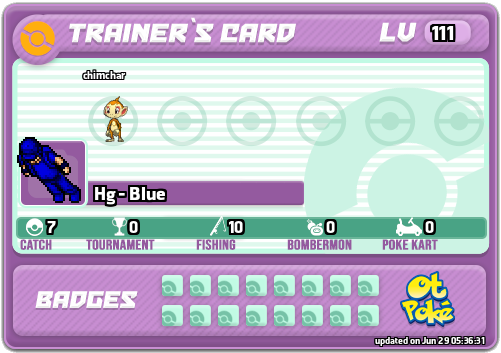 Hg - Blue Card otPokemon.com