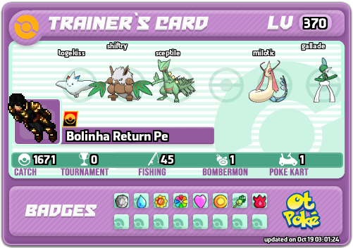 Bolinha Return Pe Card otPokemon.com