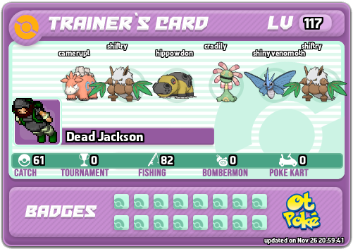 Dead Jackson Card otPokemon.com