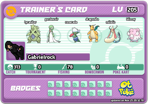 Gabrielrock Card otPokemon.com